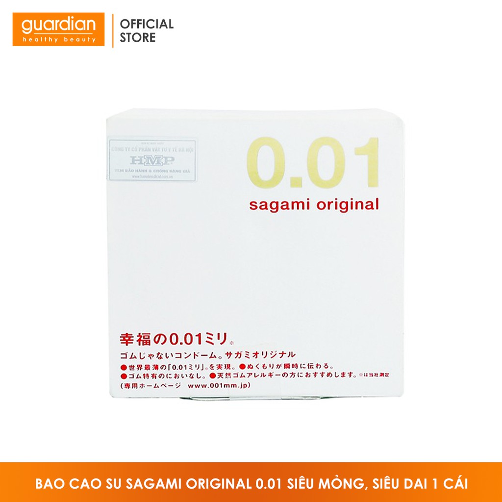 Bao cao su Sagami Original 0.01 siêu mỏng 1 bao