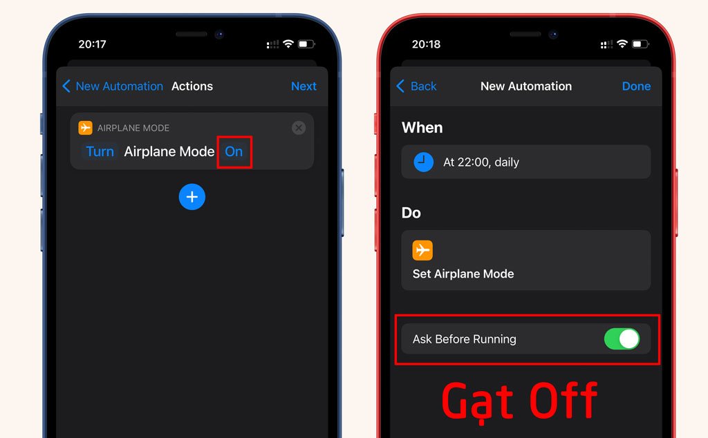 Cách thực hiện tự động bật và tắt Airplane mode theo thời gian nhất định trên iPhone