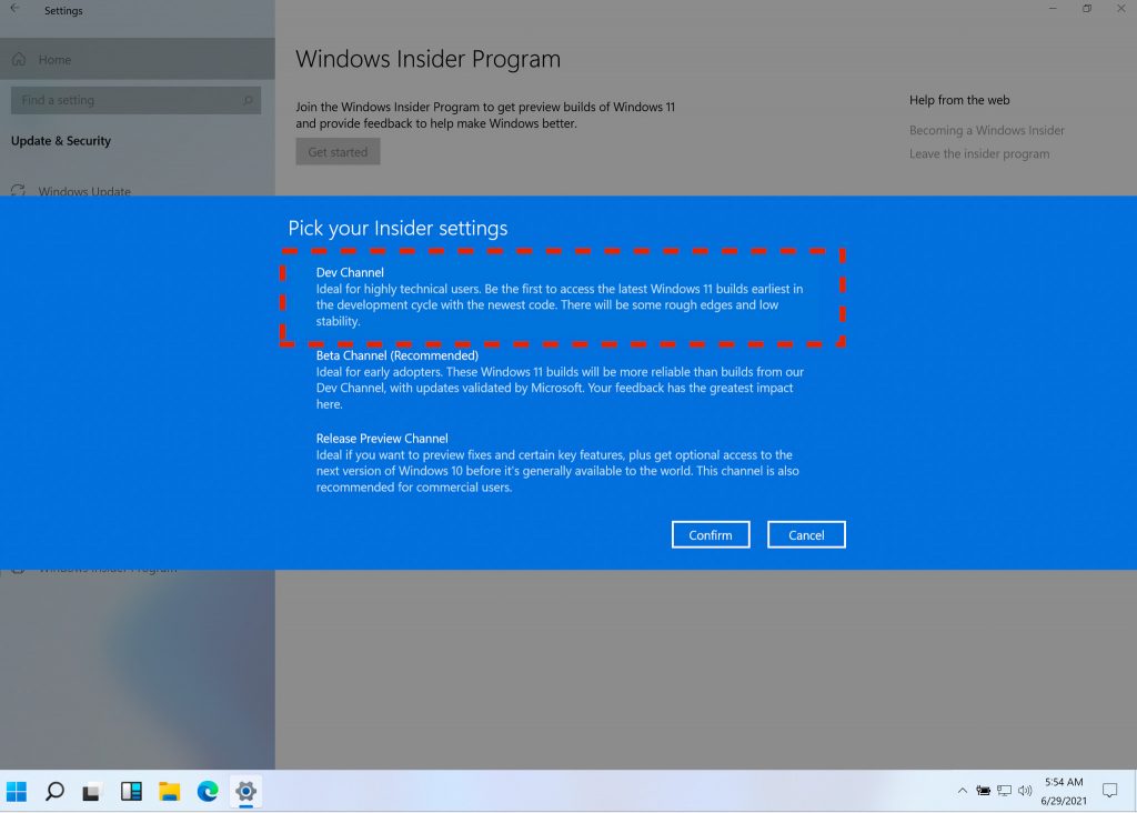 Cách cài  Windows 11 Beta 