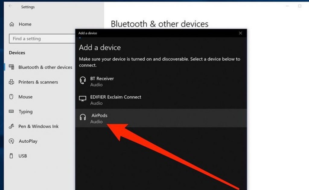 Cách kết nối Airpods với laptop Windows