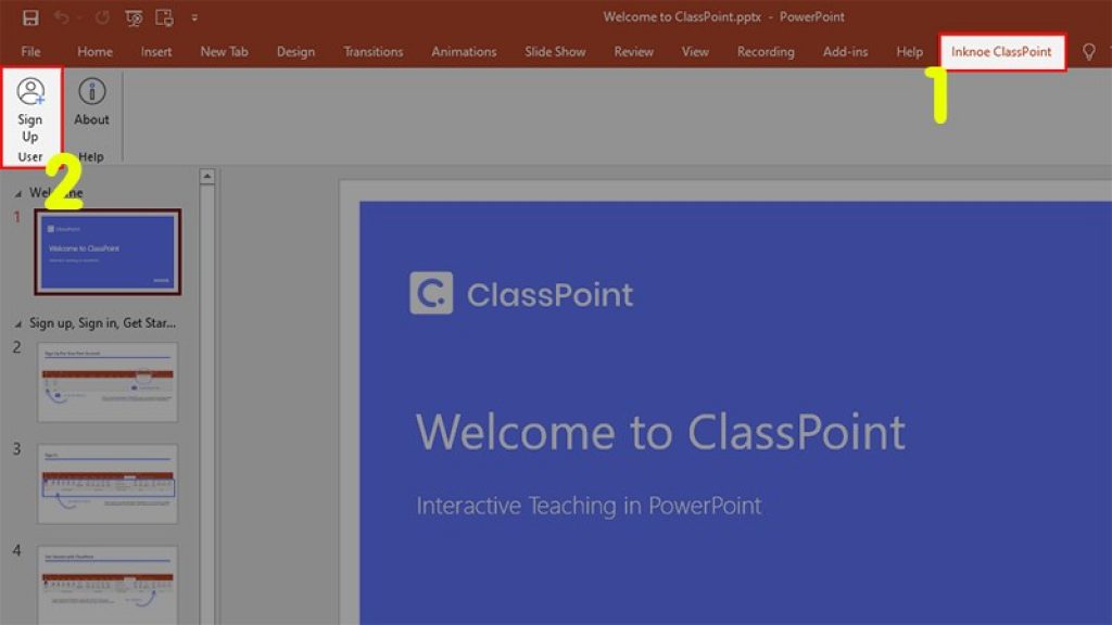 Cách đăng ký tài khoản app ClassPoint