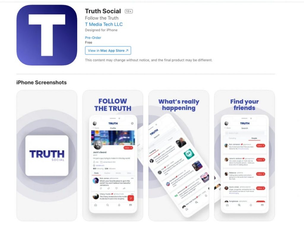 Truth Social Mạng xã hội riêng của ông Trump sắp được trình làng