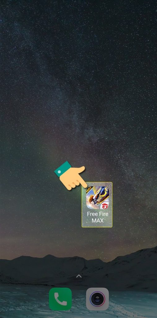 Nhấn vào icon game Free Fire Max