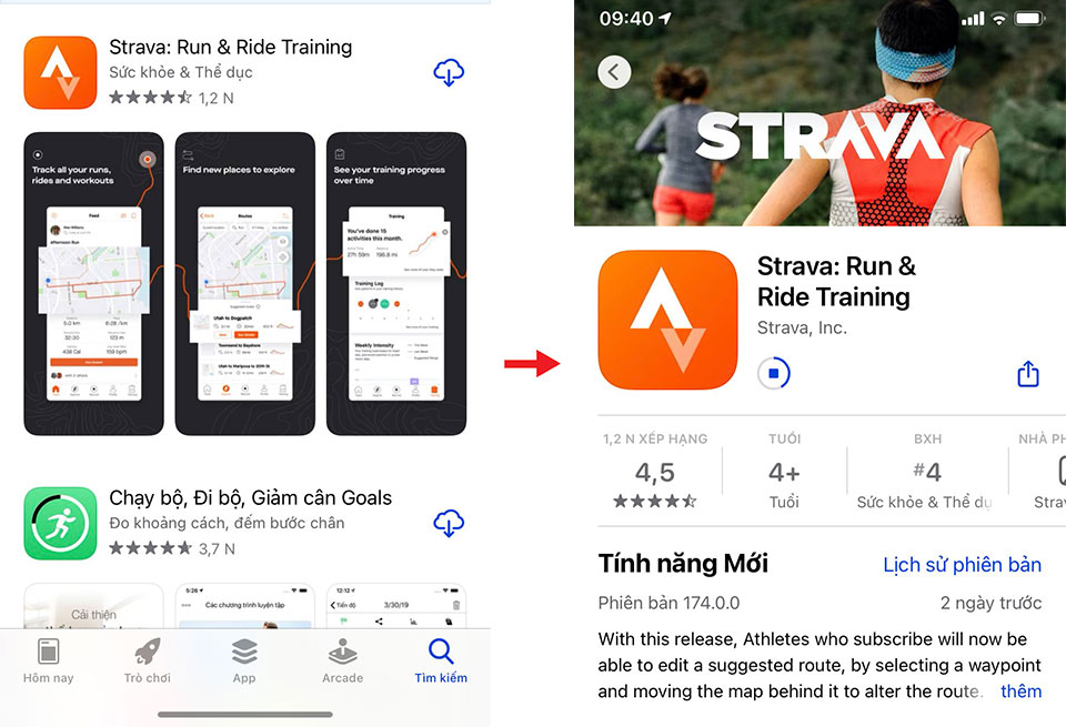 Ứng dụng strava: luyện tập chạy bộ và Triathlon