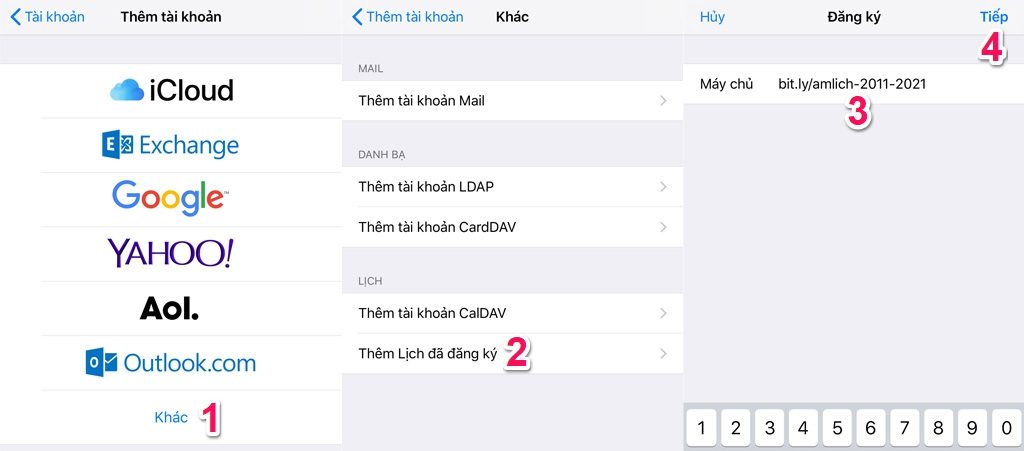 Hướng dẫn thêm Lịch Âm Iphone vào ứng dụng Lịch mặc định trên iOS