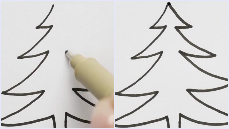cây thông Noel hình góc nhọn