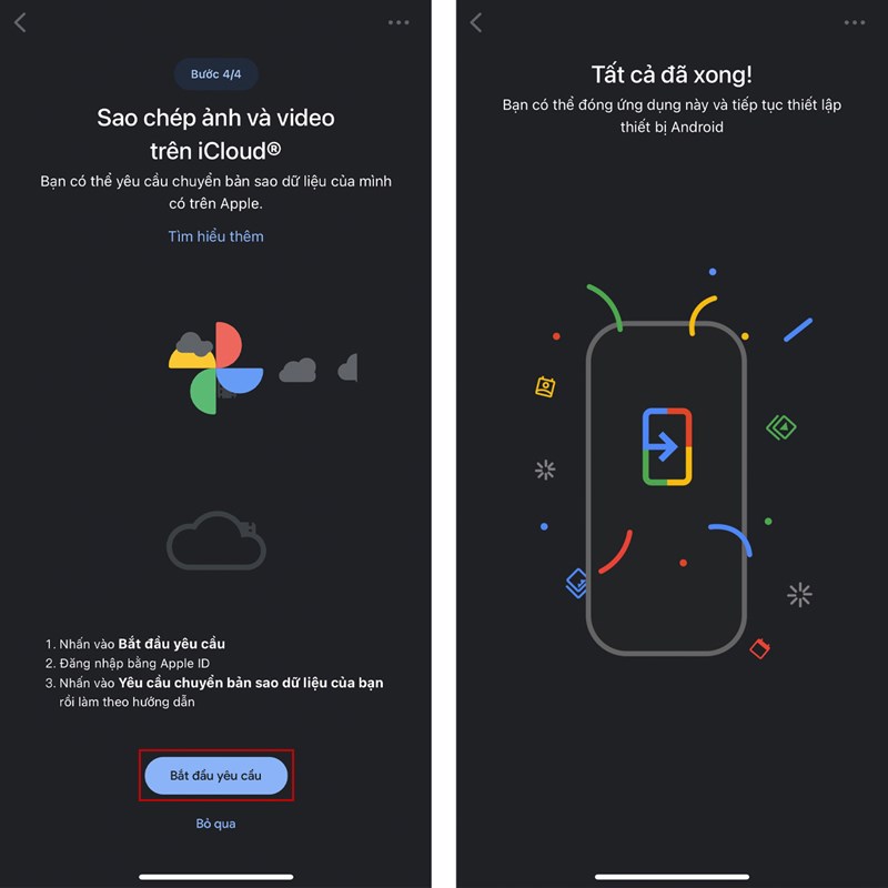 Cách chuyển dữ liệu từ iPhone sang Android