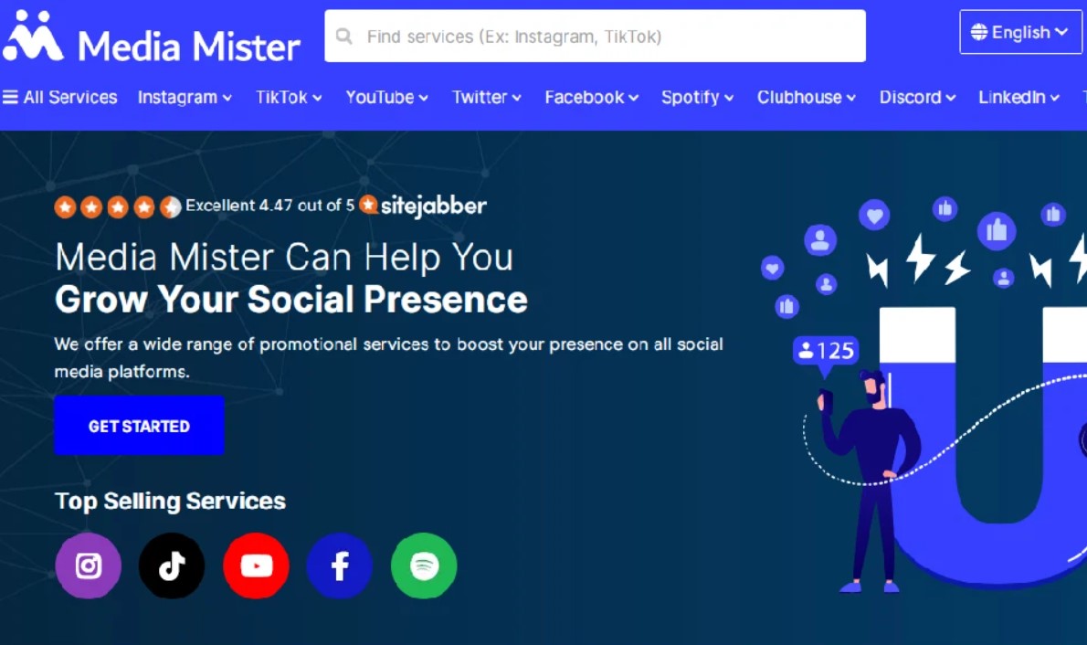 Media Mister - app tăng follow tăng tim TikTok miễn phí